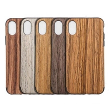 Eco-Friendly Soft slim shockproof mobile phone natural wood case for i p h o n e X